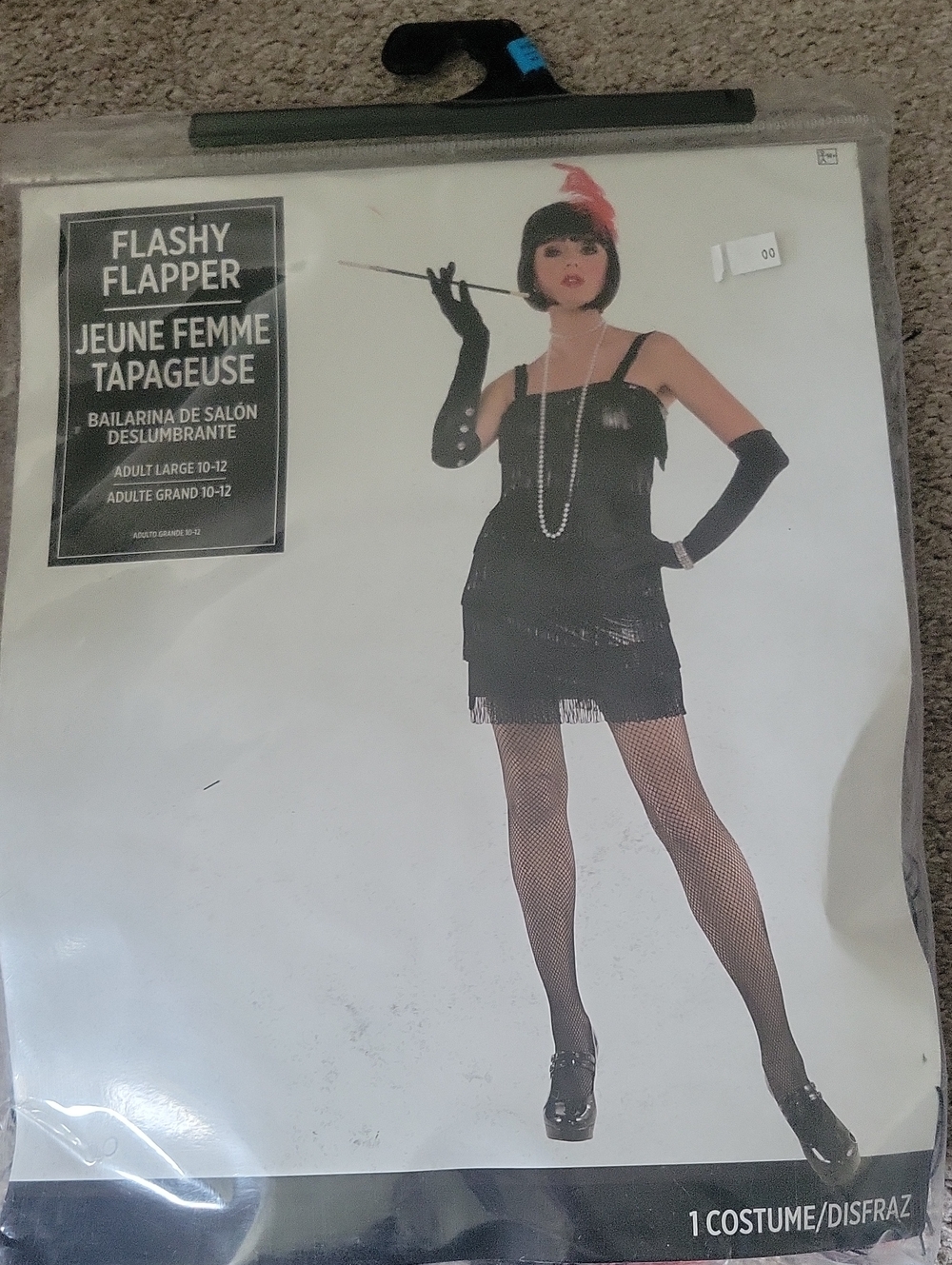 Women Size Large Flapper 1920s Black Flapper Costume